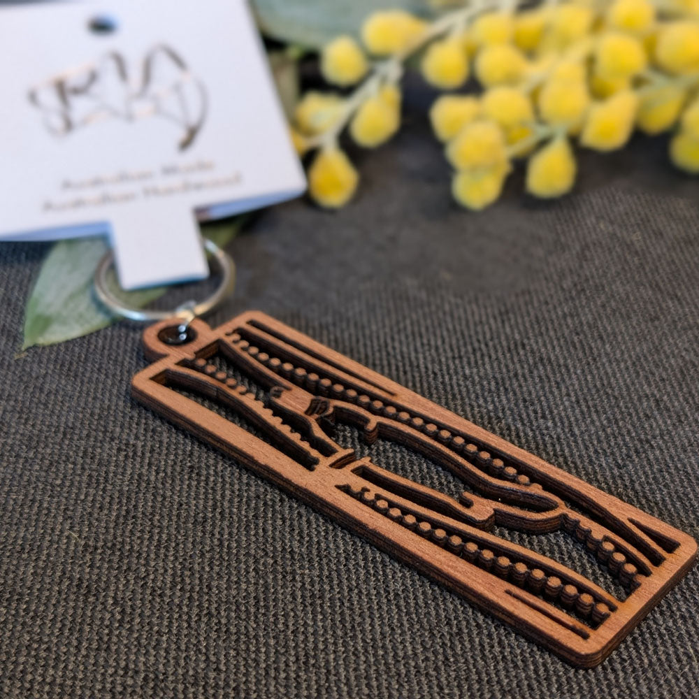 Platypus Swimming: Australian Wooden Keyring