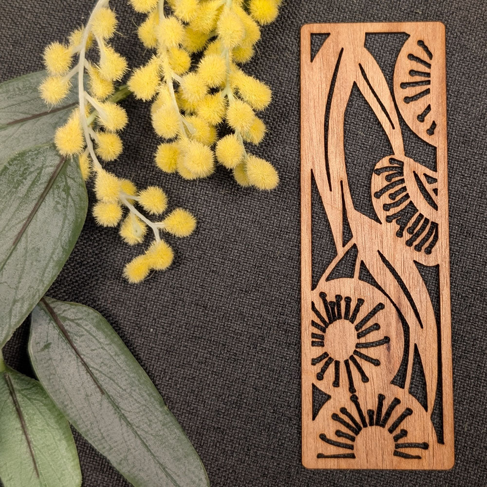 Flowering Bluegum: Australian Wooden Bookmark