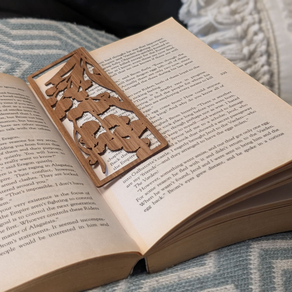 Flowering Wattle: Australian Wooden Bookmark