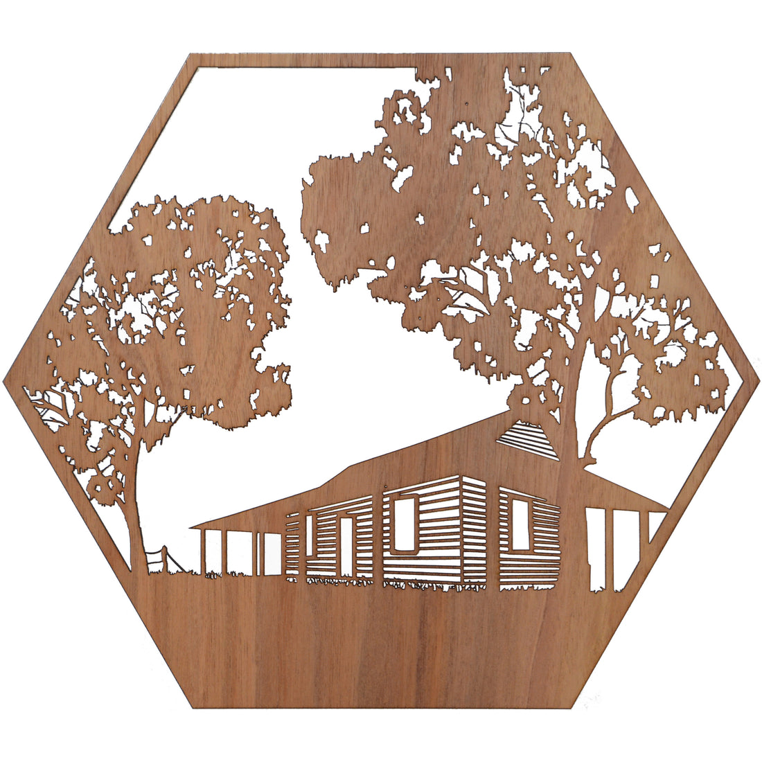 Home Among The Gumtrees: Australian Timber Hexagon Wall Art