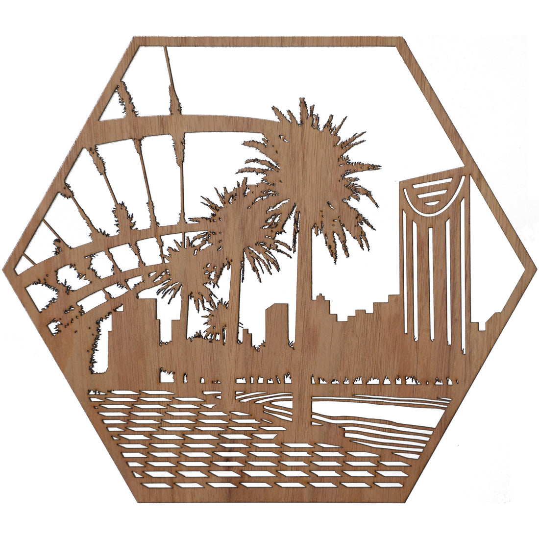 Southbank Parklands Brisbane: Australian Timber Hexagon Wall Art