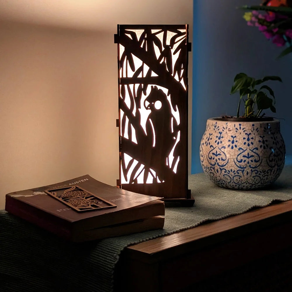 Australian Birds: Australian Hardwood Lamp