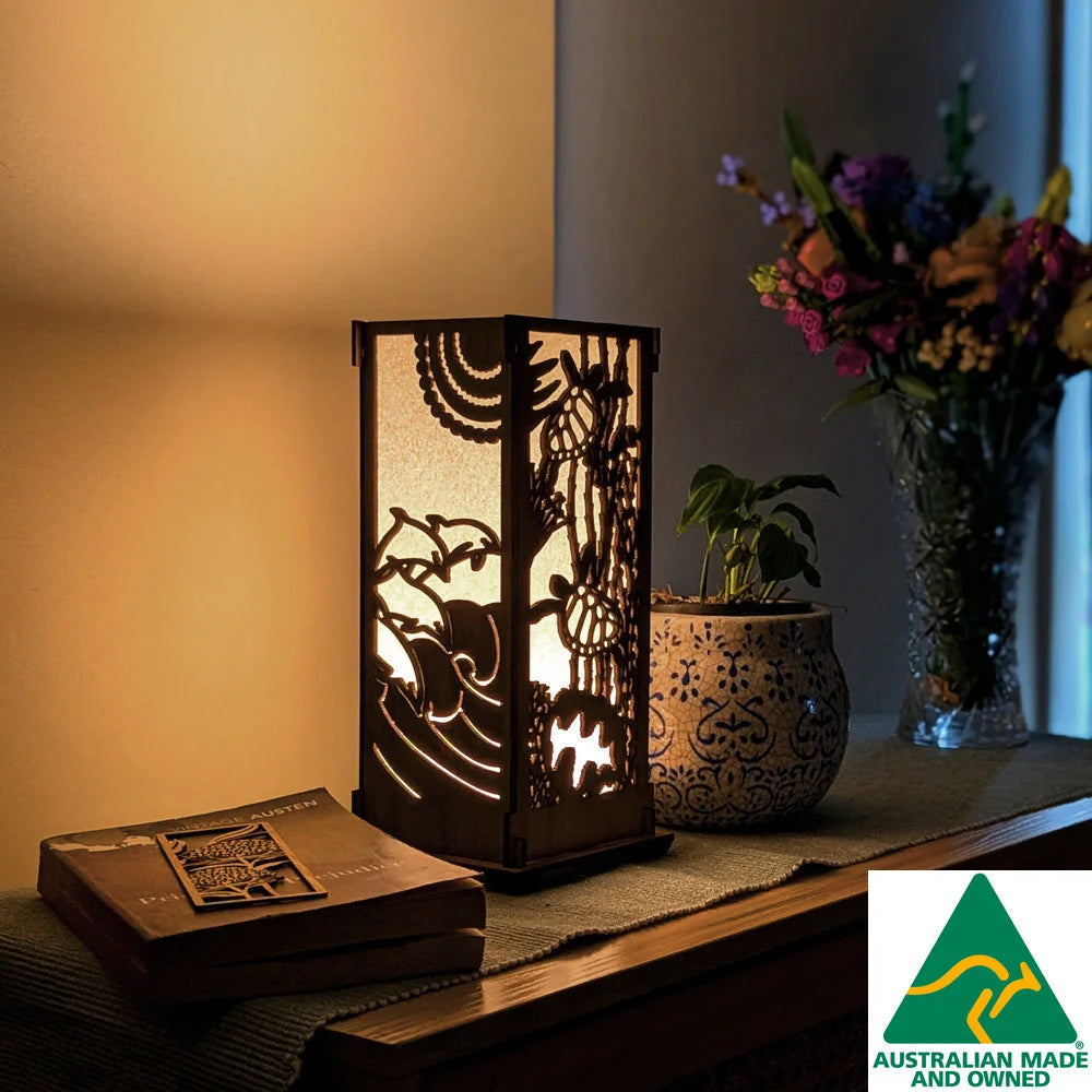 Dolphins and Turtles: Australian Hardwood Lamp