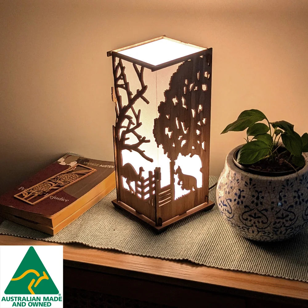 Outback Station: Australian Hardwood Lamp