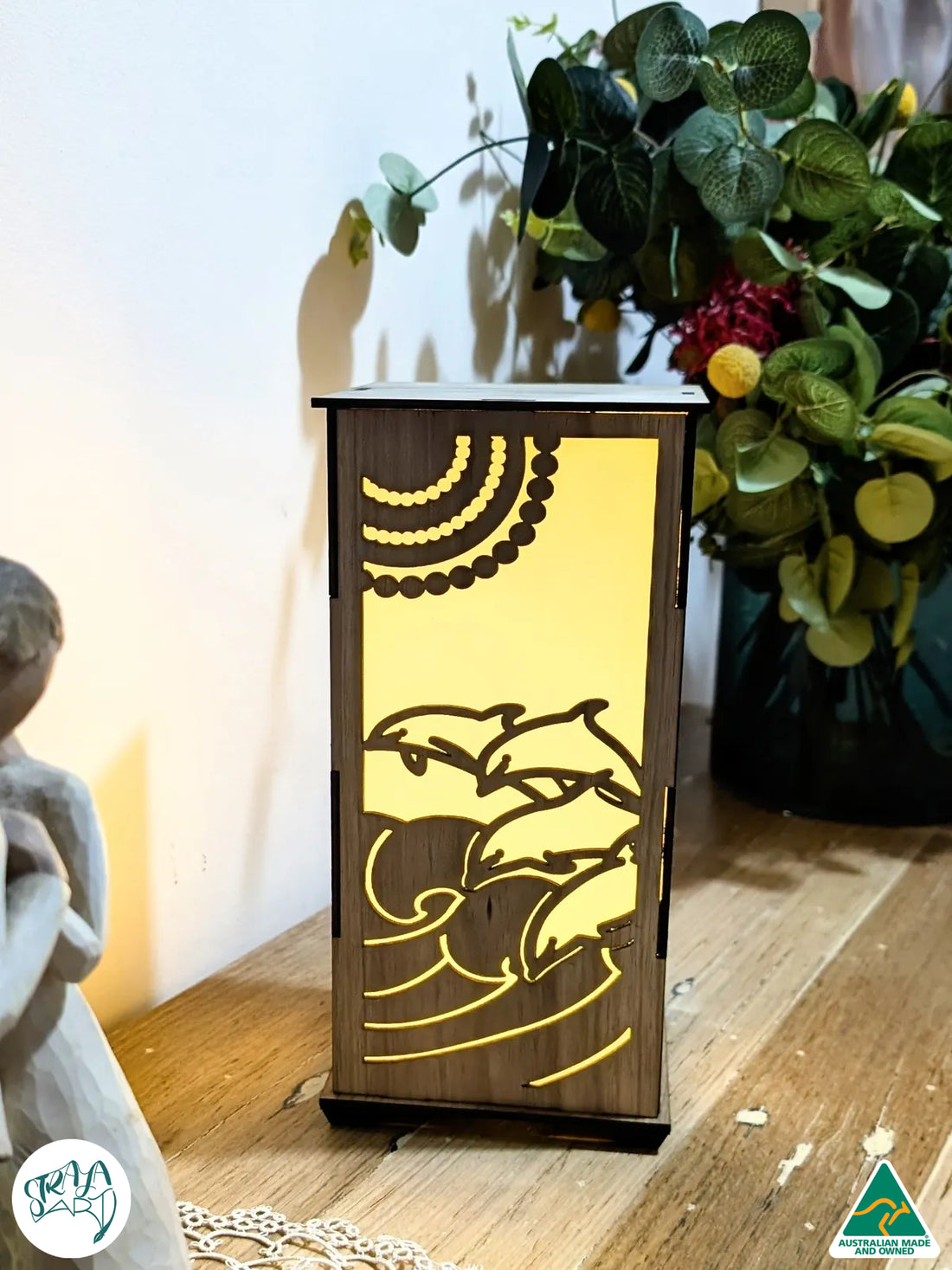 Dolphin Turtle: Australian Hardwood Lamp