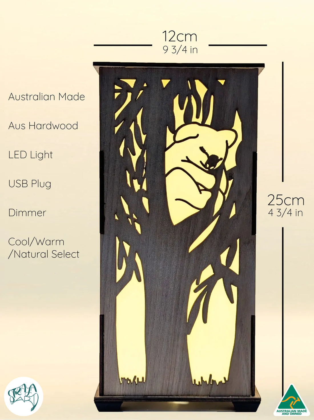 Koala Wombat: Australian Hardwood Lamp